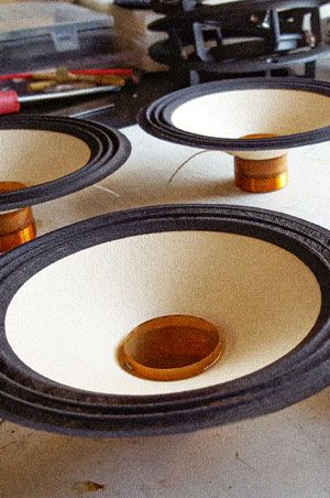 Speaker system paper cone diffuser